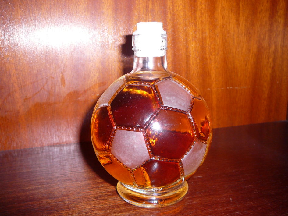 Rum in a ball shaped bottle